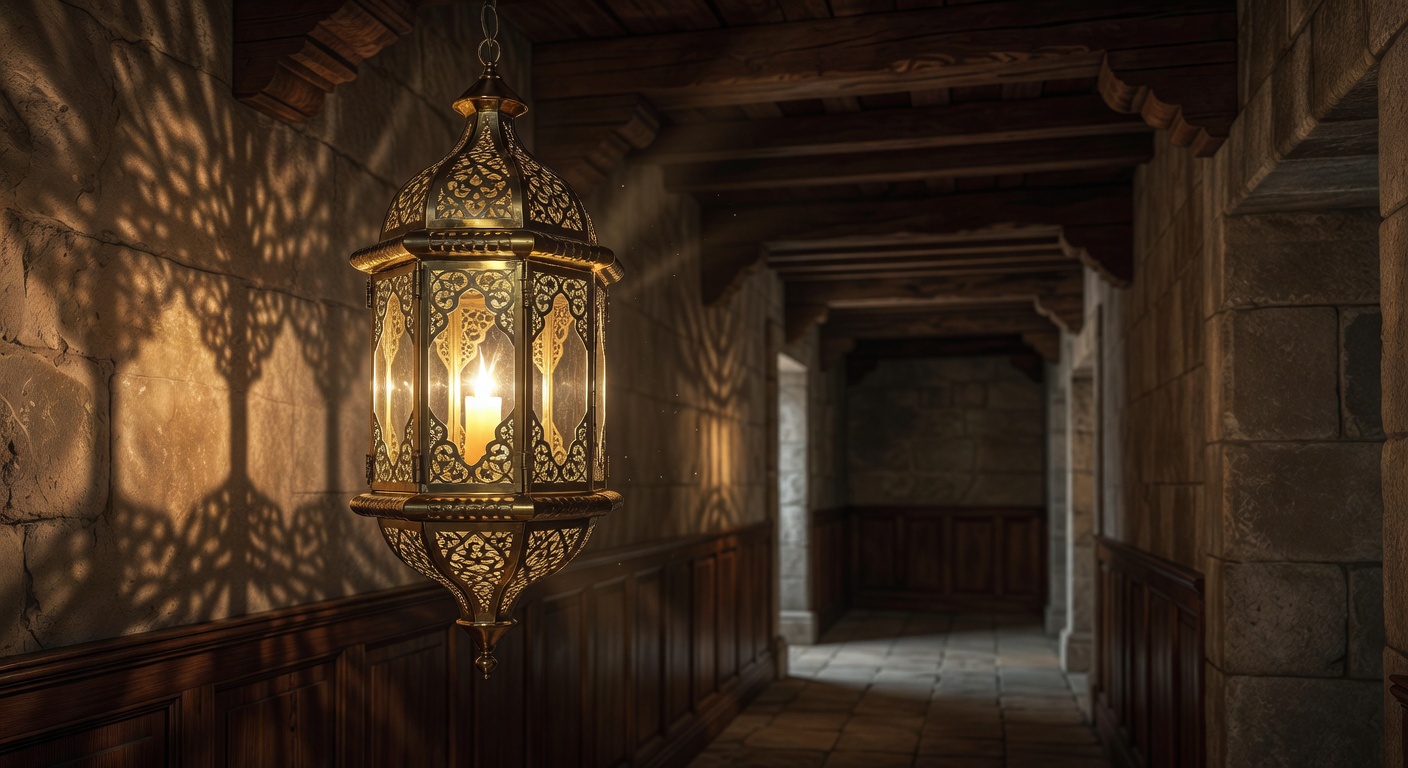 Farol de latón artesanal español